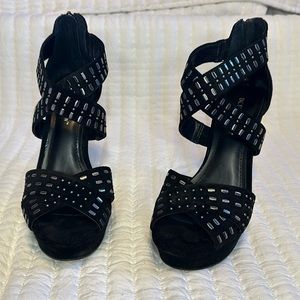 Black platform heels